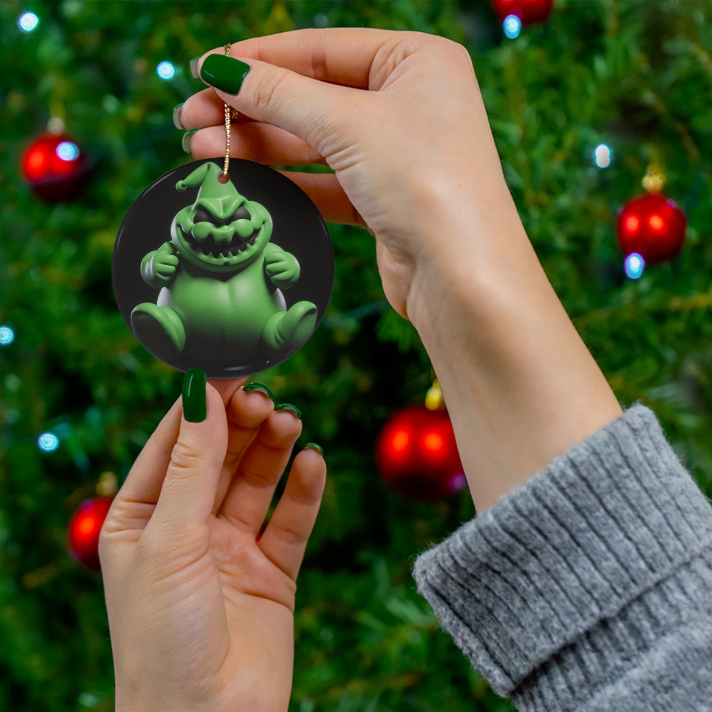 Nightmare Before Christmas Oogie Boogie Ceramic Christmas Ornament