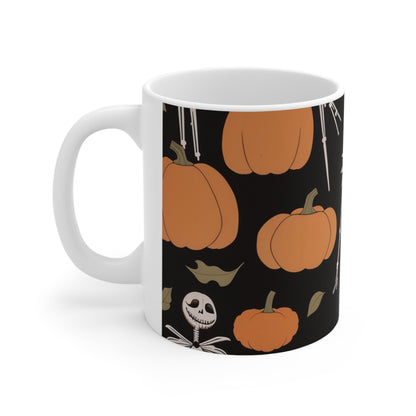 Nightmare Before Christmas Jack Skellington Among Pumpkins 11oz Mug