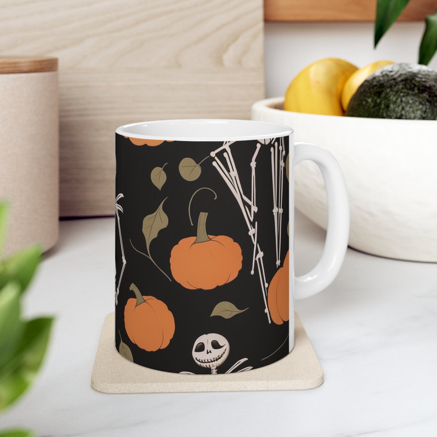 Nightmare Before Christmas Jack Skellington Among Pumpkins 11oz Mug