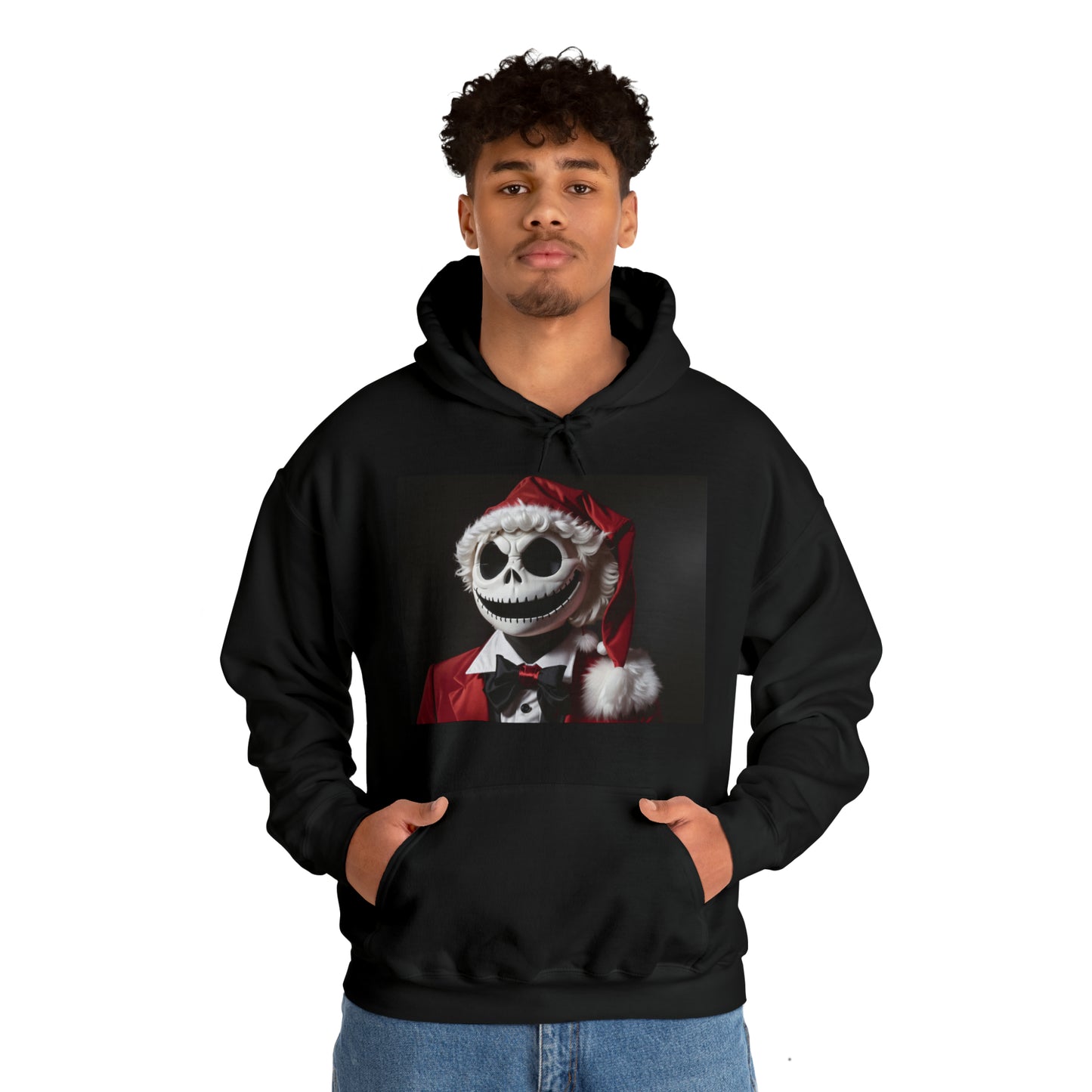 Nightmare Before Christmas Jack Skellington in Santa Hat Hoodie