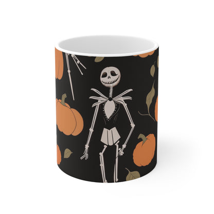 Nightmare Before Christmas Jack Skellington Among Pumpkins 11oz Mug