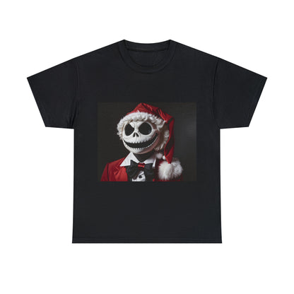 Nightmare Before Christmas Jack Skellington in Santa Hat Cotton T-Shirt