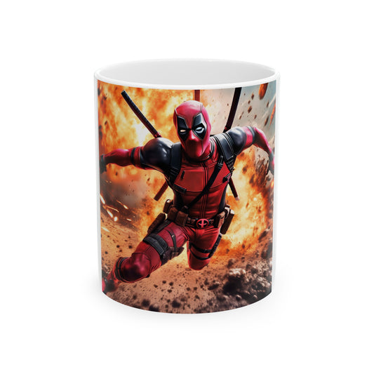 Deadpool on the run 11oz Mug