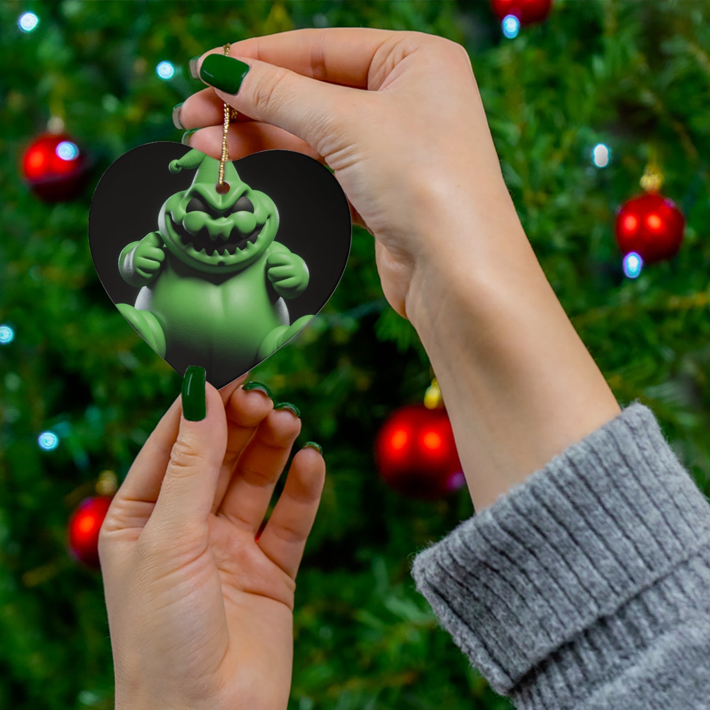 Nightmare Before Christmas Oogie Boogie Ceramic Christmas Ornament