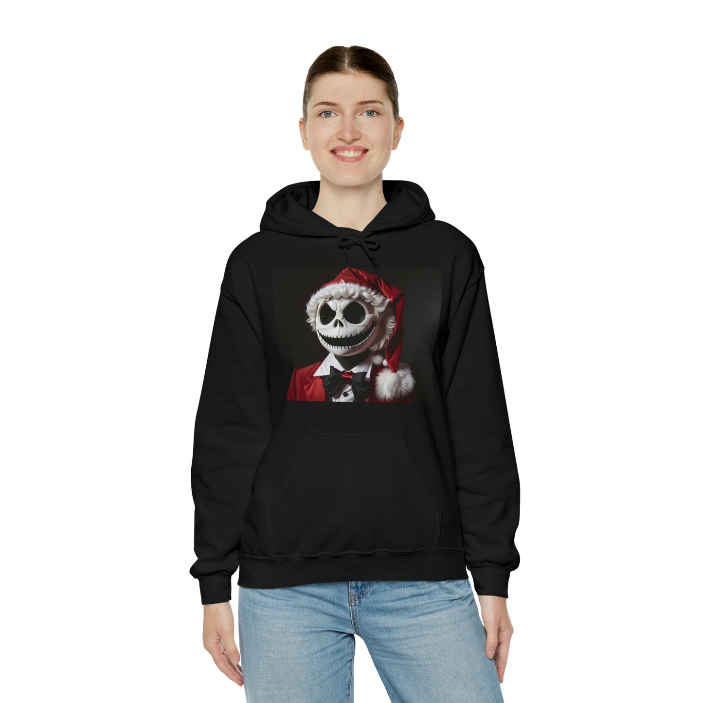 Nightmare Before Christmas Jack Skellington in Santa Hat Hoodie