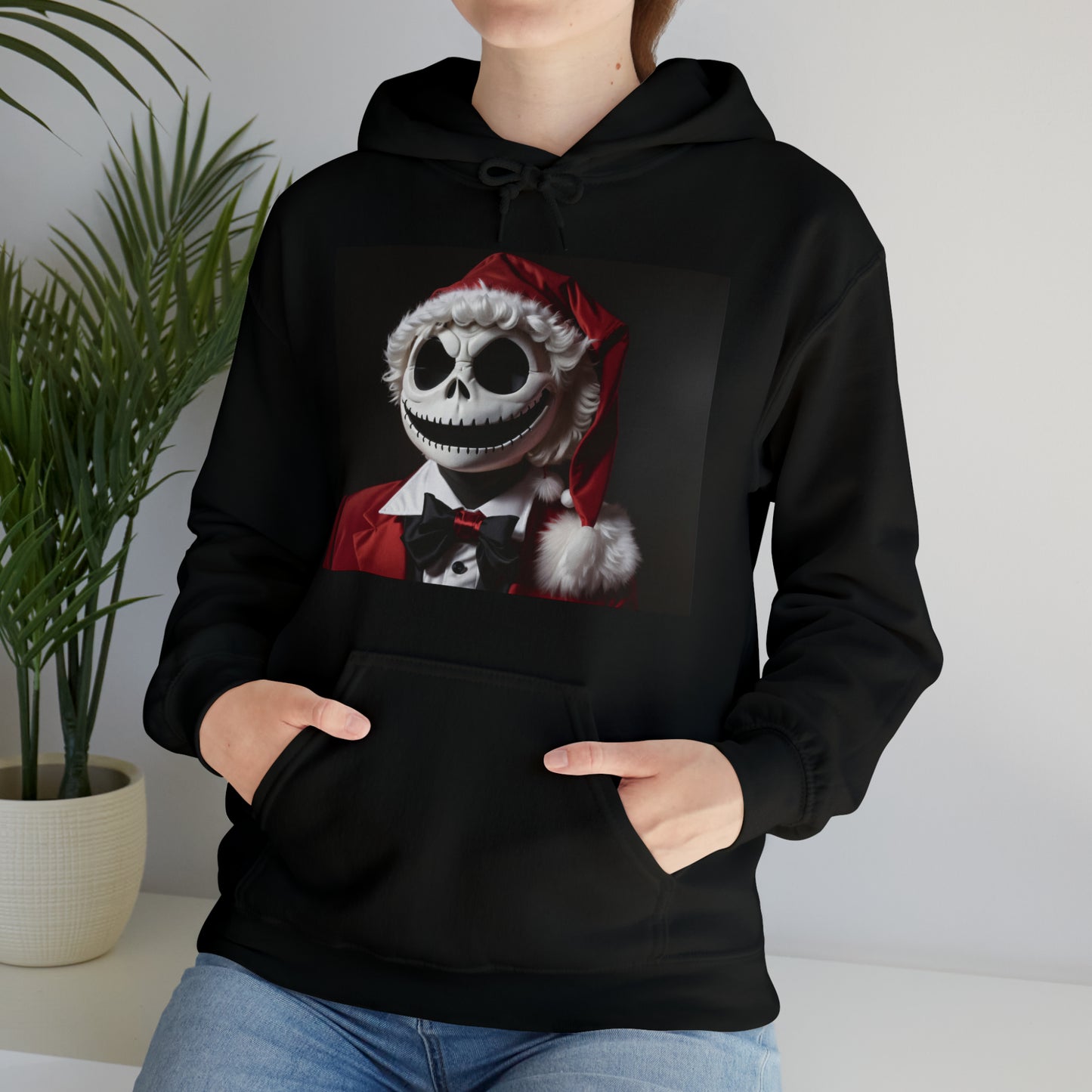 Nightmare Before Christmas Jack Skellington in Santa Hat Hoodie