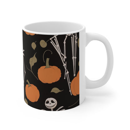 Nightmare Before Christmas Jack Skellington Among Pumpkins 11oz Mug