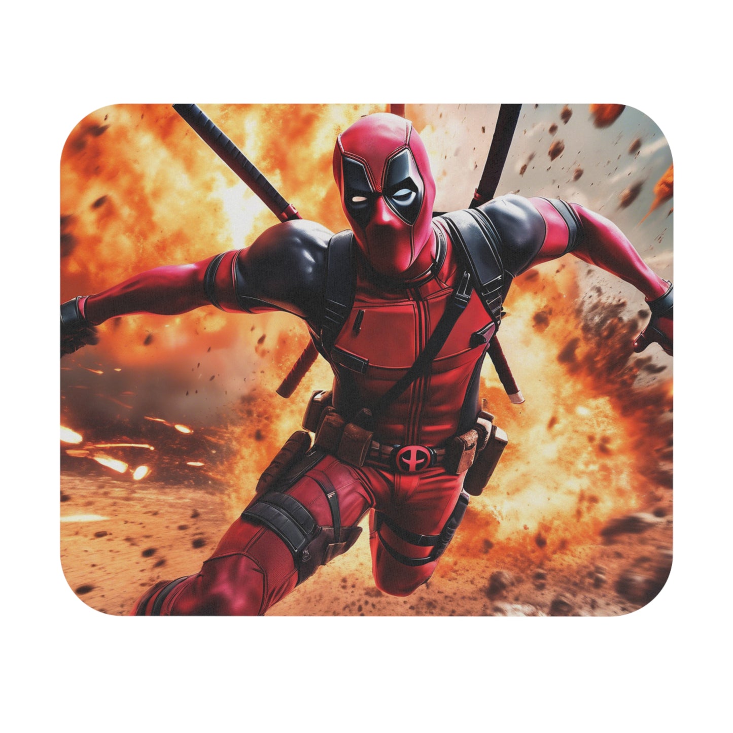 Deadpool on the run Mouse Pad