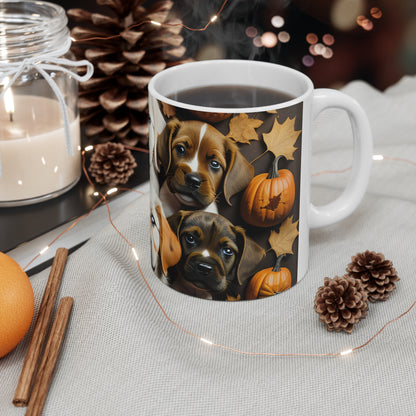 Puppies of Fall 11oz Mug