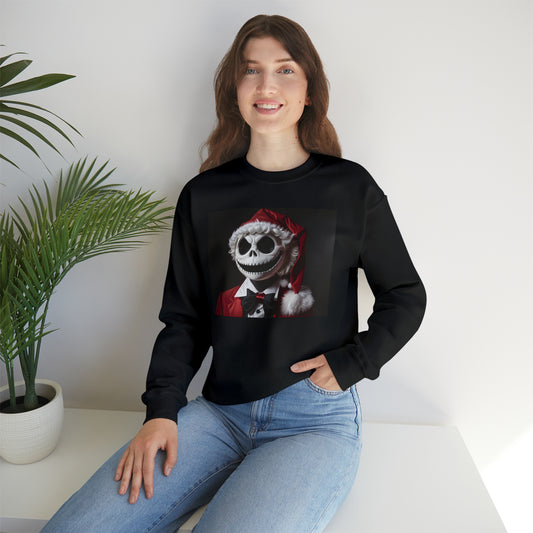 Nightmare Before Christmas Jack Skellington in Santa Hat Sweatshirt