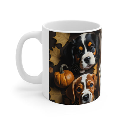 Puppies of Fall 11oz Mug