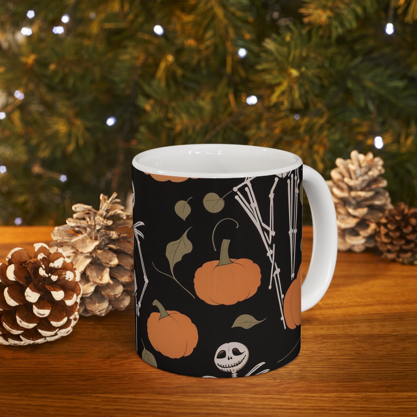 Nightmare Before Christmas Jack Skellington Among Pumpkins 11oz Mug