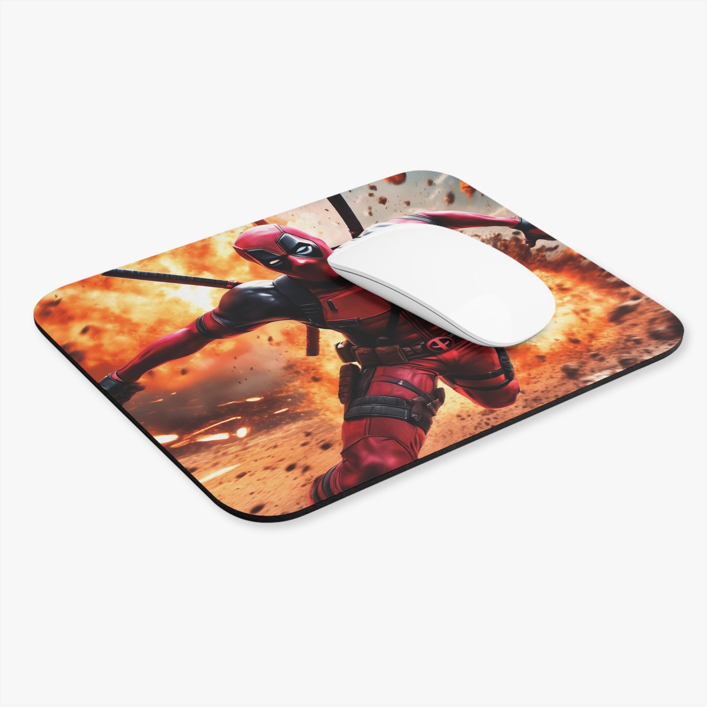 Deadpool on the run Mouse Pad