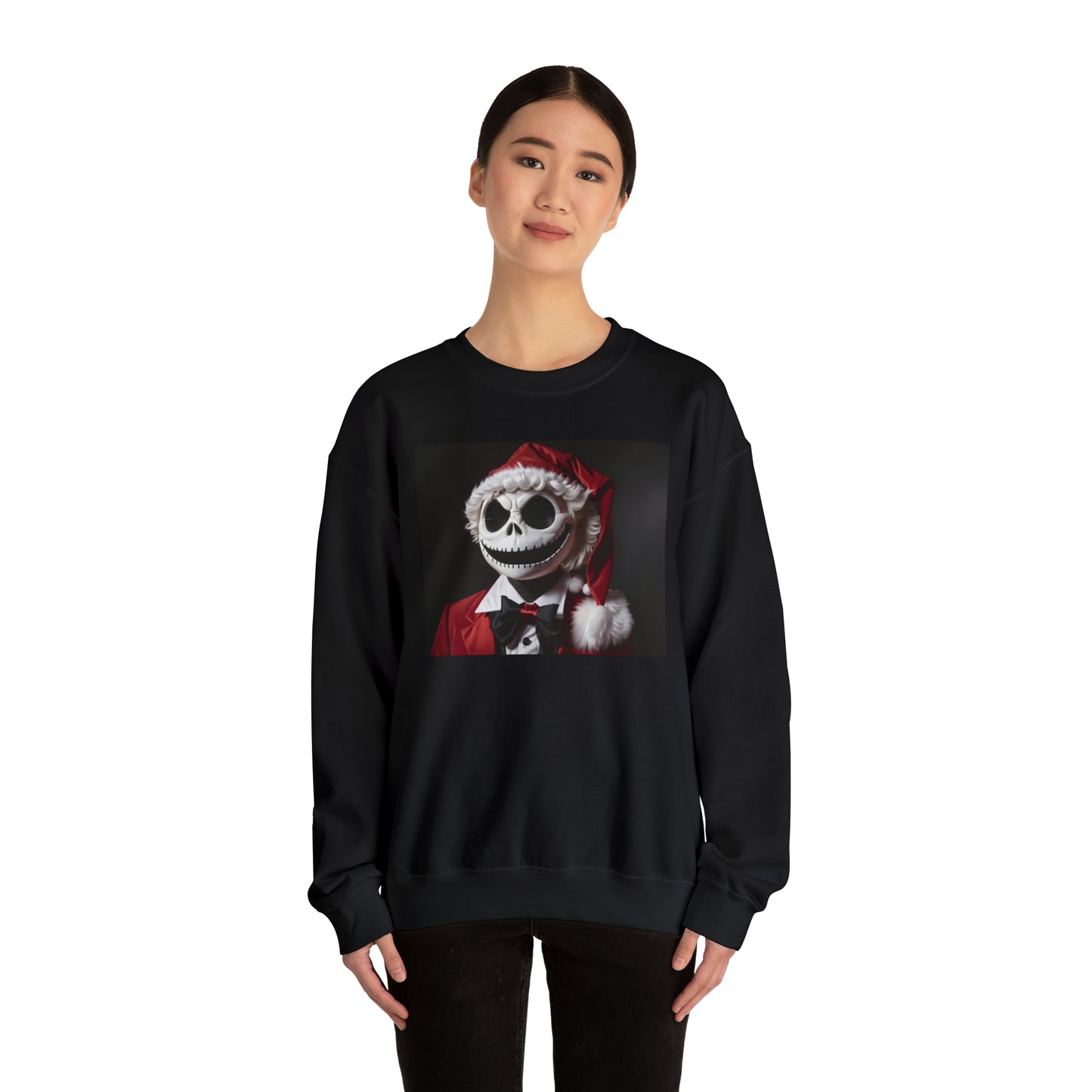 Nightmare Before Christmas Jack Skellington in Santa Hat Sweatshirt